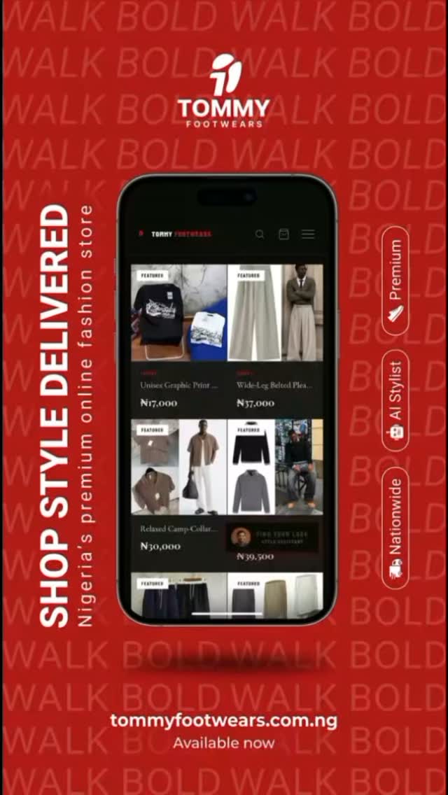 Shop. Style. Delivered. 🔴👟 Nigeria's most premium online fashion store is live a…