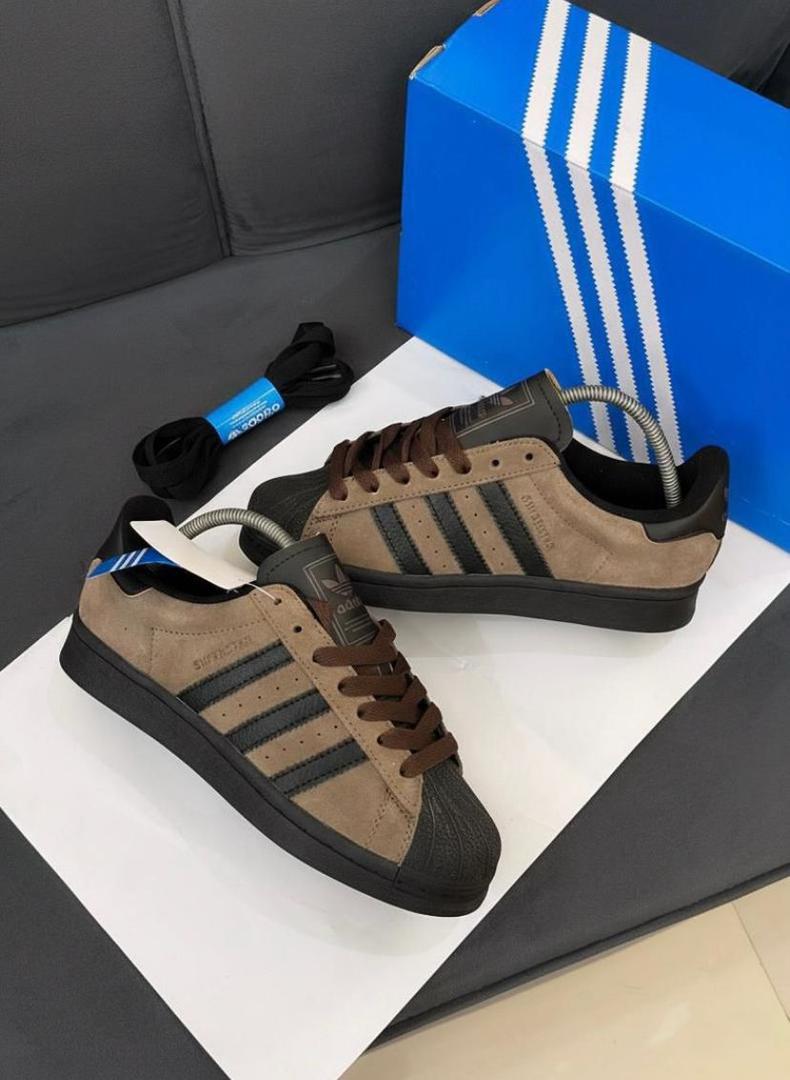 adidas Superstar II "Preloved Brown / Core Black" Suede Sneakers — image 1