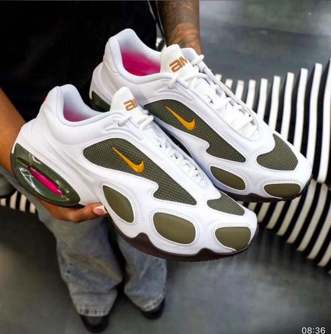 Air Max Retro Unisex Sneaker White Olive & Gold — image 1