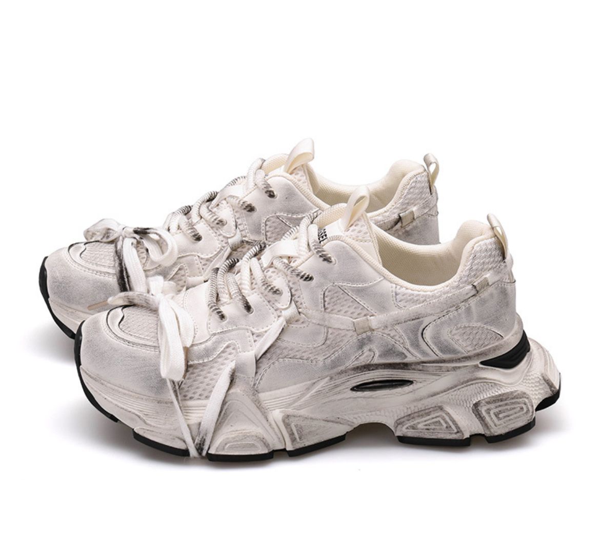 Balenciaga 3XL 'Worn-Out White' Distressed Chunky Sneakers (No Box) — image 1