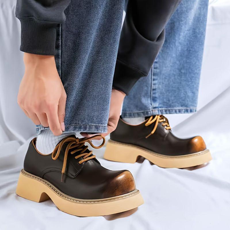 Balenciaga Steroid Derby Shoes – Vintage Burnished Brown / Cream — image 3