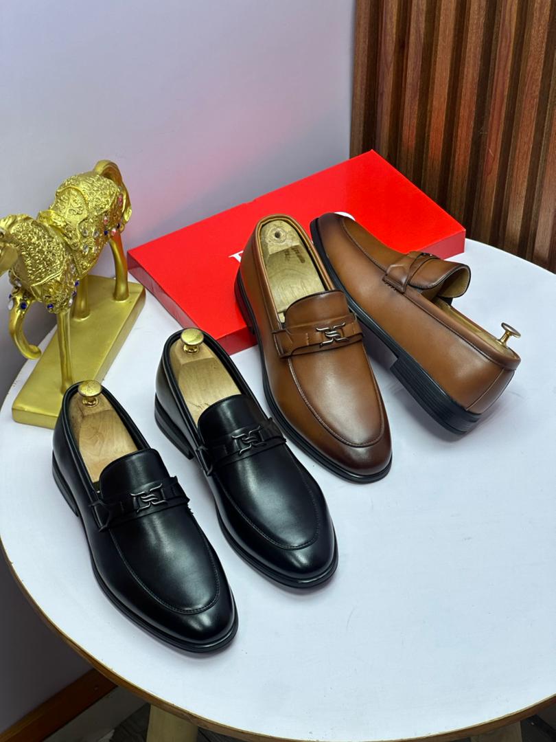 BOLD Men's Premium Leather Bit Loafers – Slip-On Formal Executive Dress Shoes