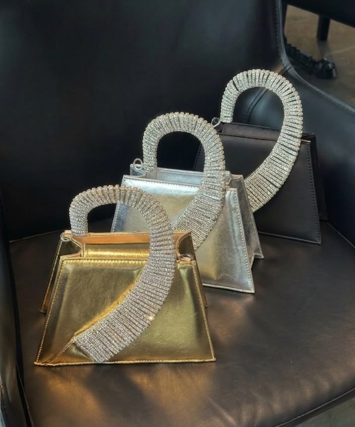 Crystal-Handle Trapeze Mini Top-Handle Bag — image 4