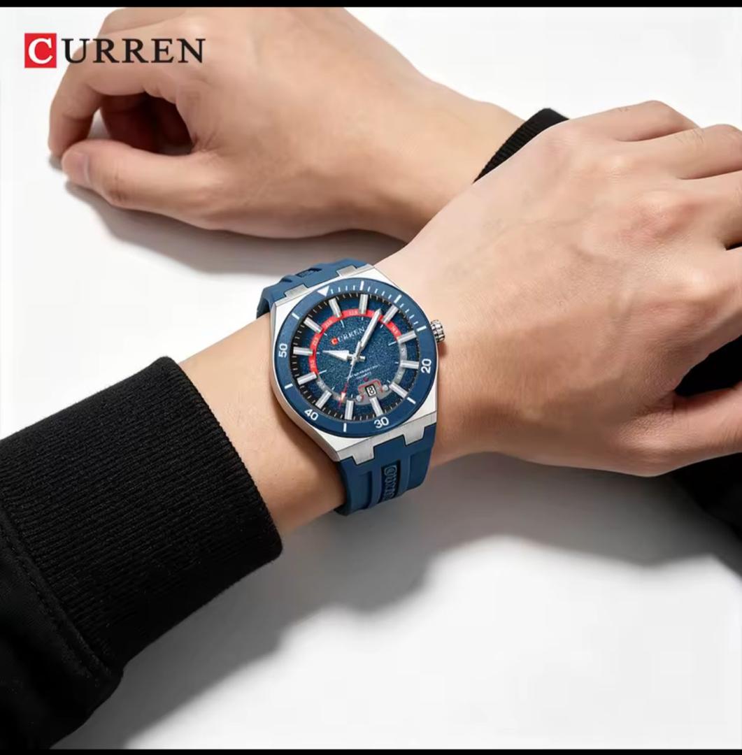 Curren Men's Sport Quartz Watch with Silicone Strap — image 4