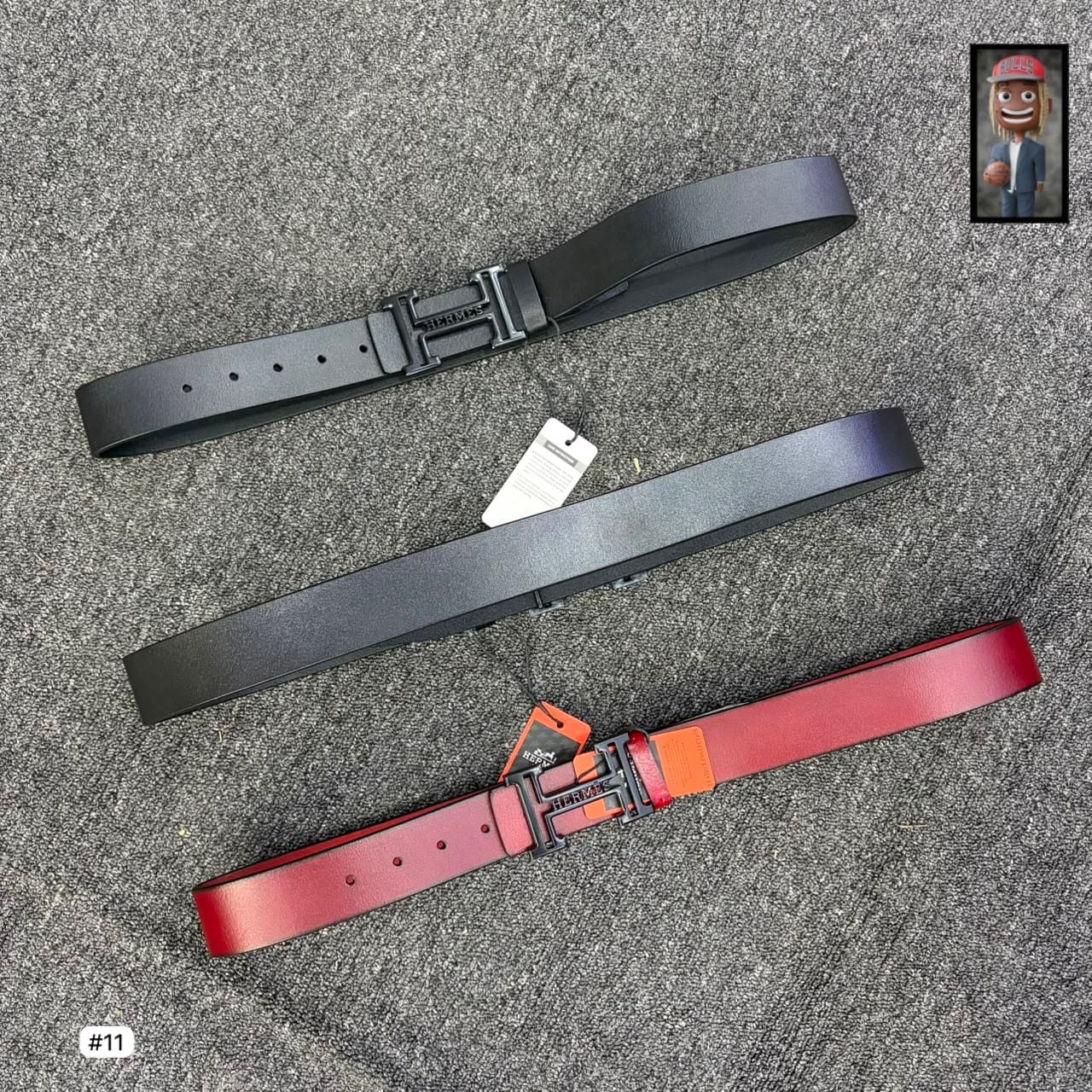 Designer Logo-Buckle Leather Belt Collection