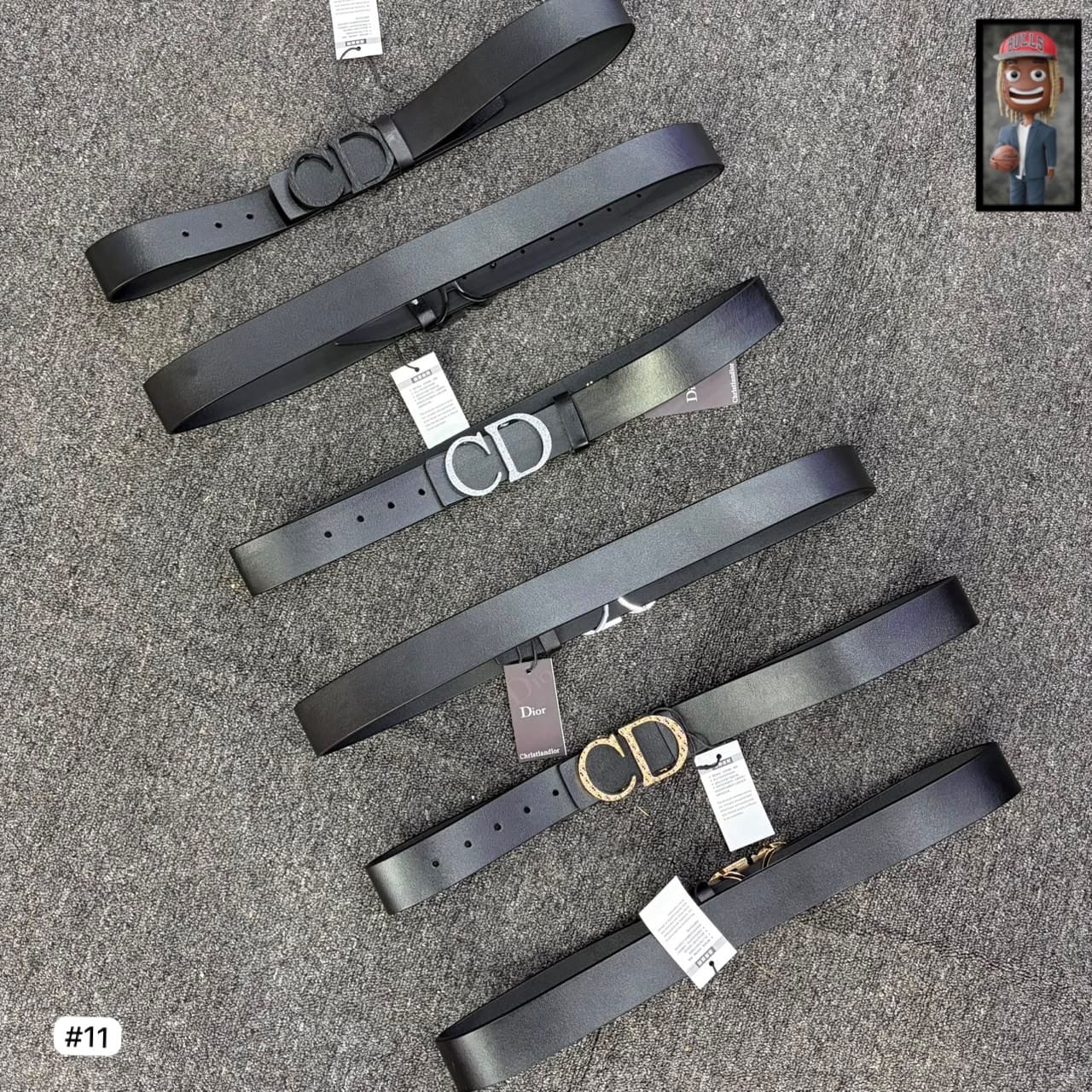 Designer Logo-Buckle Leather Belt Collection — image 3