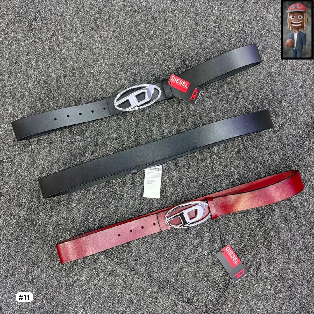 Designer Logo-Buckle Leather Belt Collection — image 5