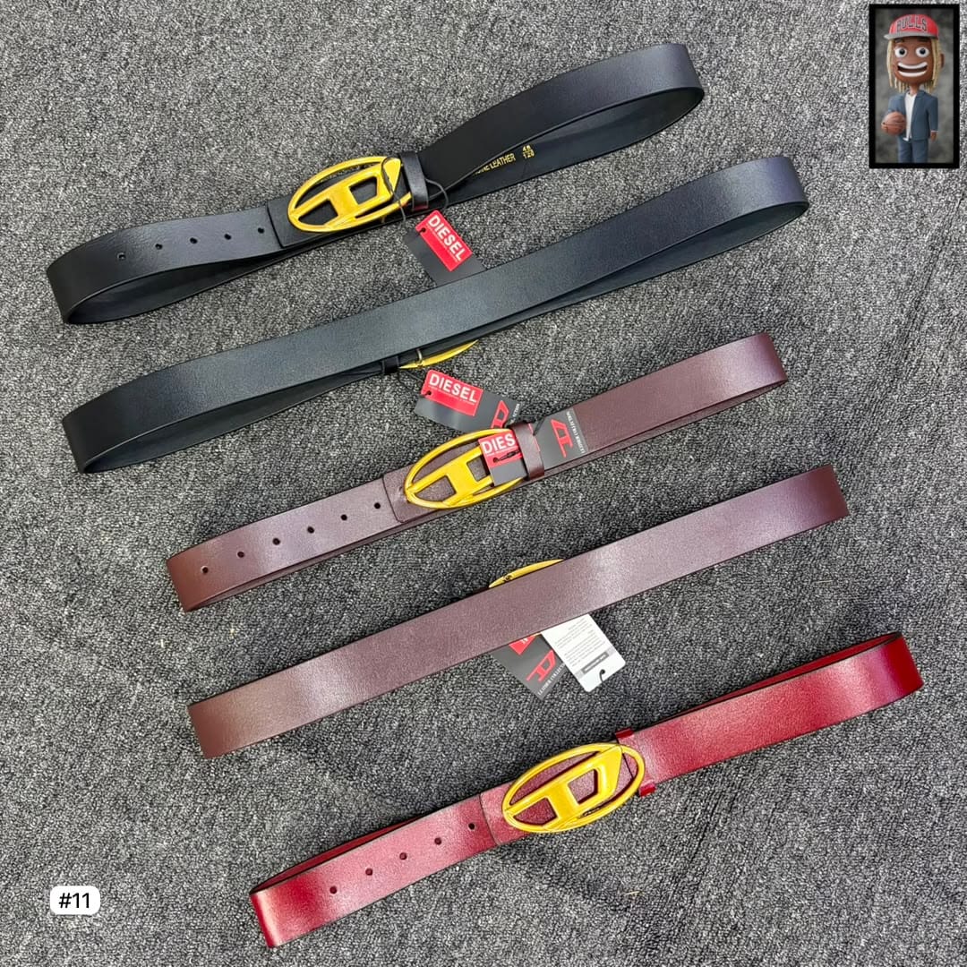 Designer Logo-Buckle Leather Belt Collection — image 6