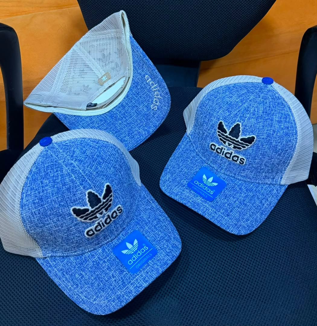 Designer Logo Trucker Caps – Blue Streetwear Collection — image 4