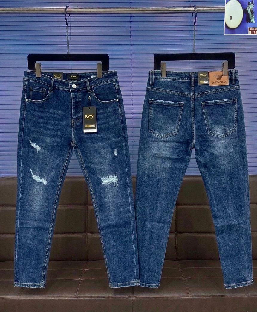 Distressed Slim-Fit Denim Jeans – Mixed Wash Pack — image 3