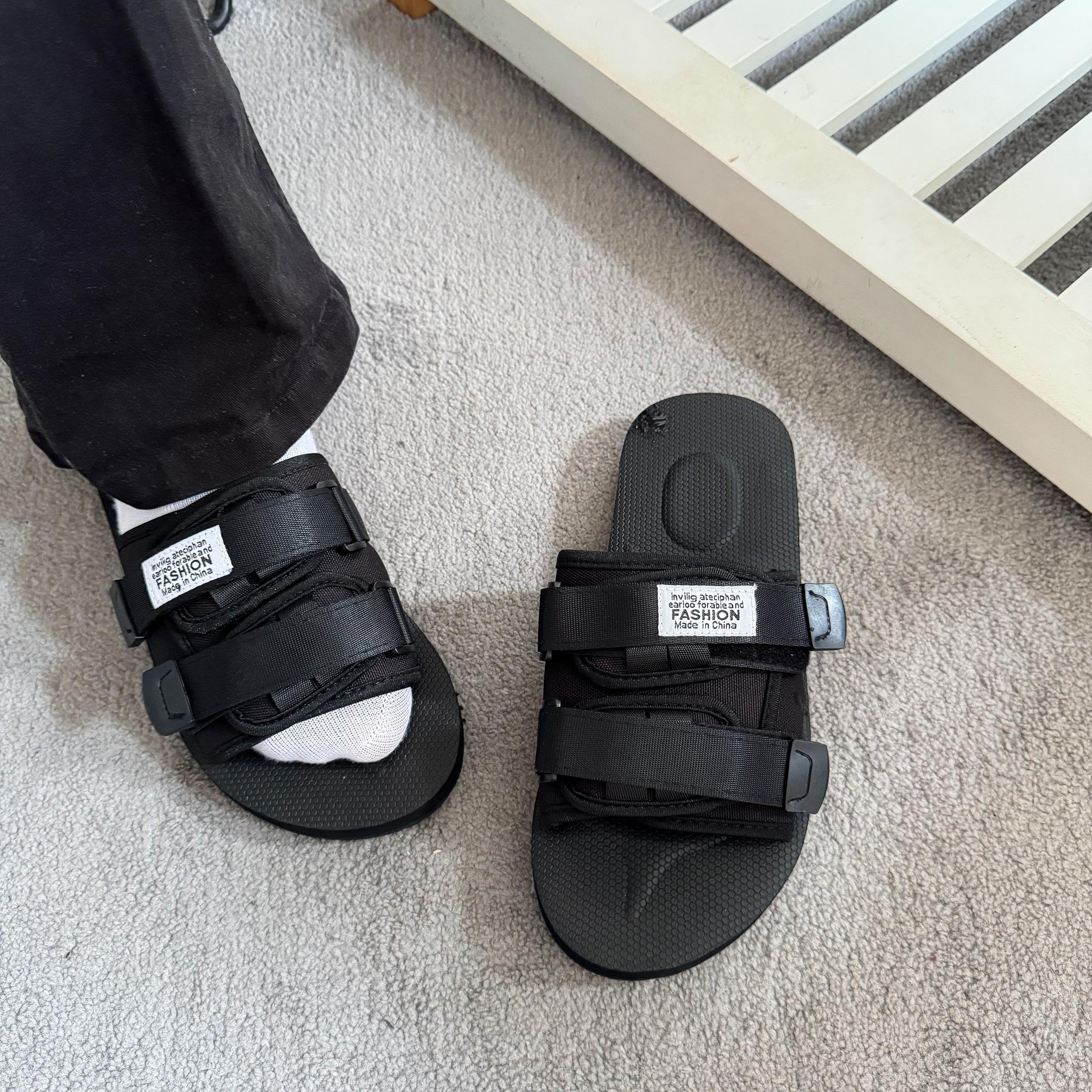 Dual-Strap Tactical Buckle Slide Sandals — image 4