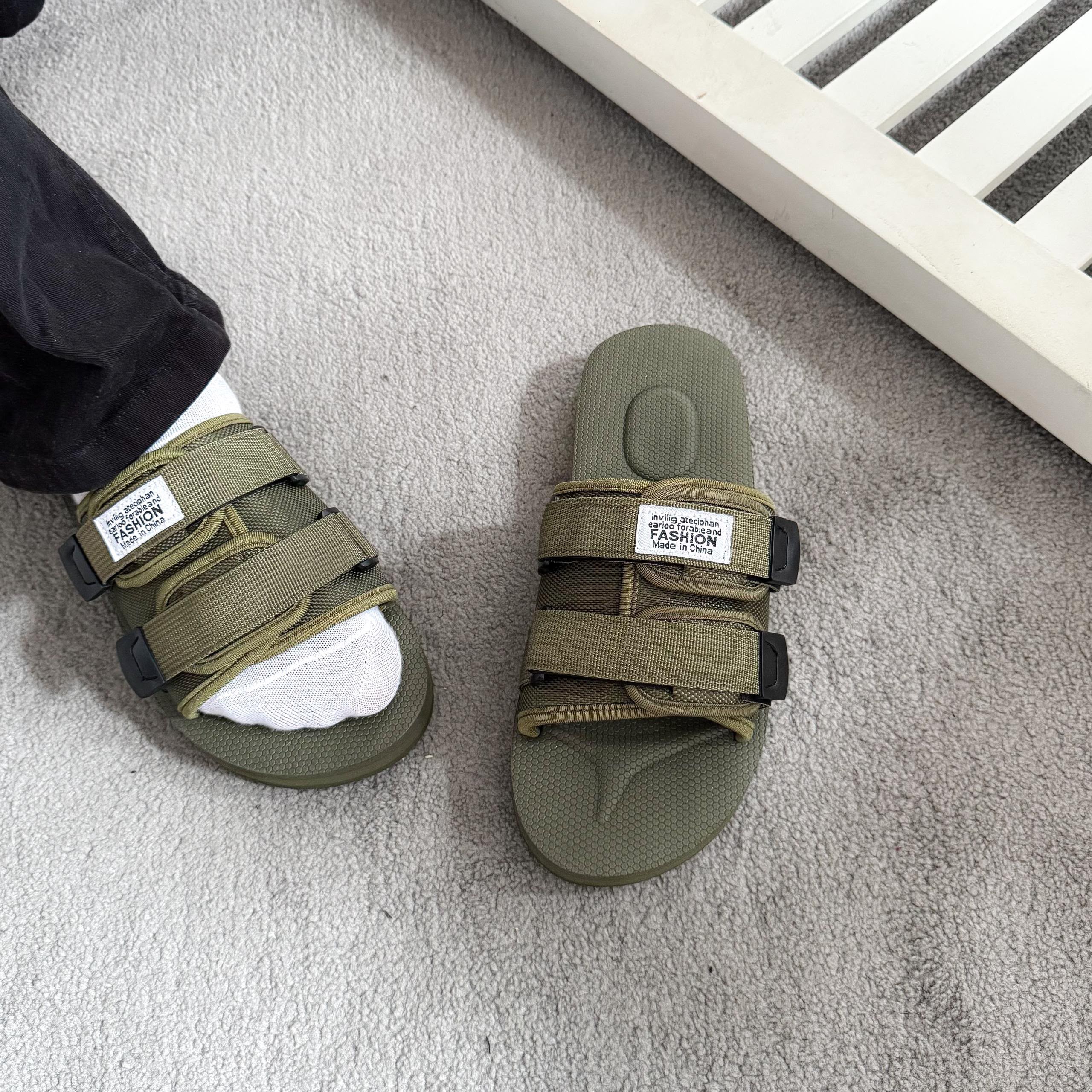 Dual-Strap Tactical Buckle Slide Sandals — image 5