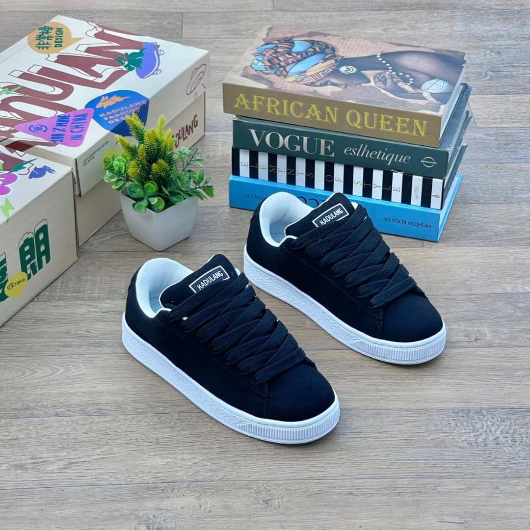 Kadulang Casual Unisex Platform Sneakers – Black/White