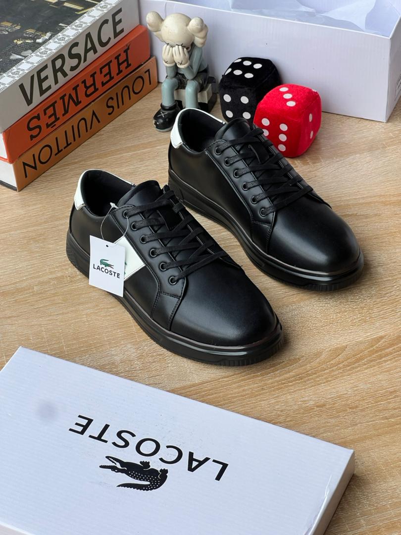 Low-Top Leather Sneaker in Black & Brown Colourways — image 1