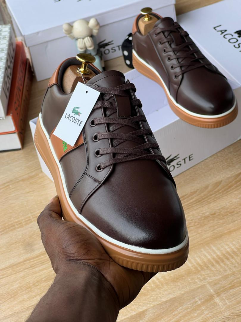 Low-Top Leather Sneaker in Black & Brown Colourways — image 2