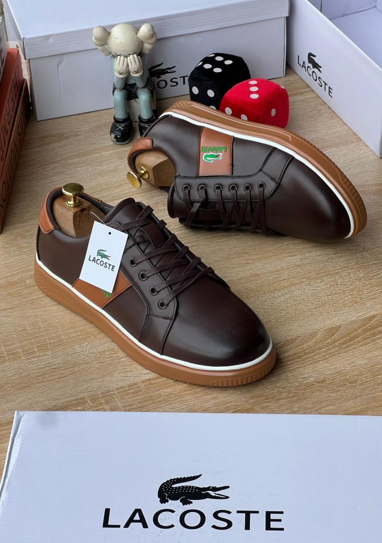 Low-Top Leather Sneaker in Black & Brown Colourways — image 3