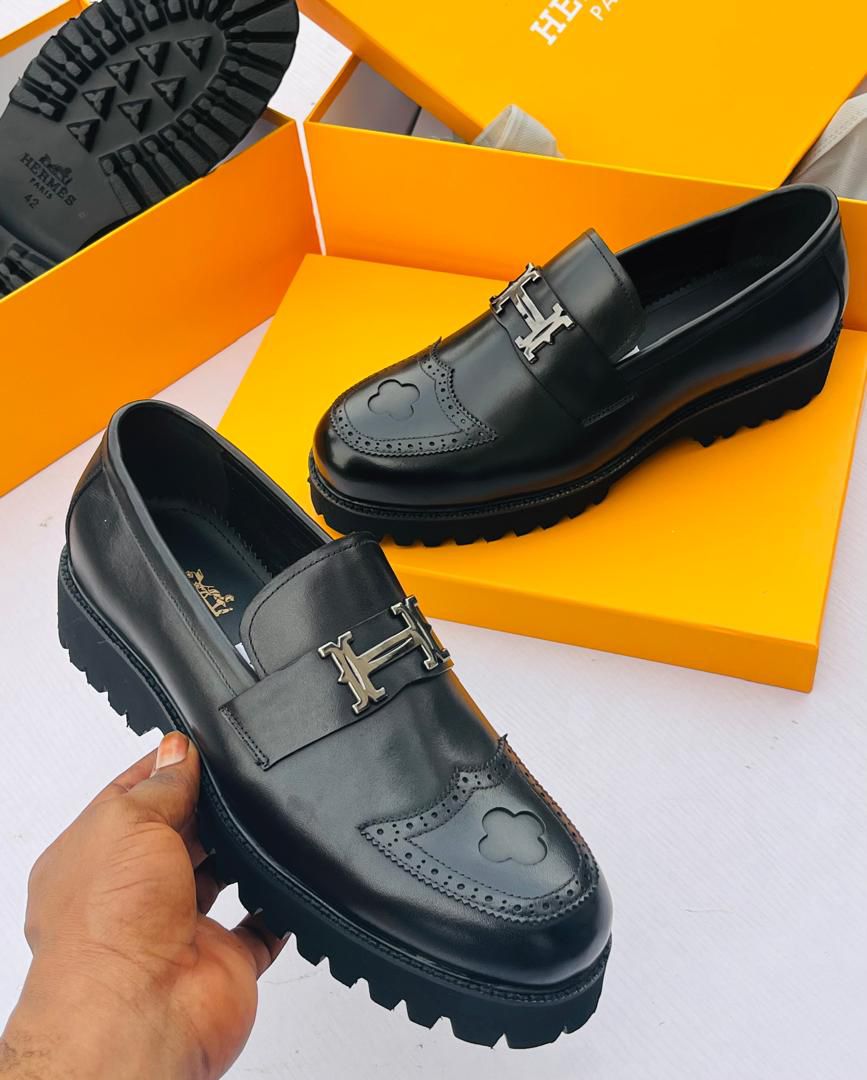 Hermès-style chunky platform loafers — image 1