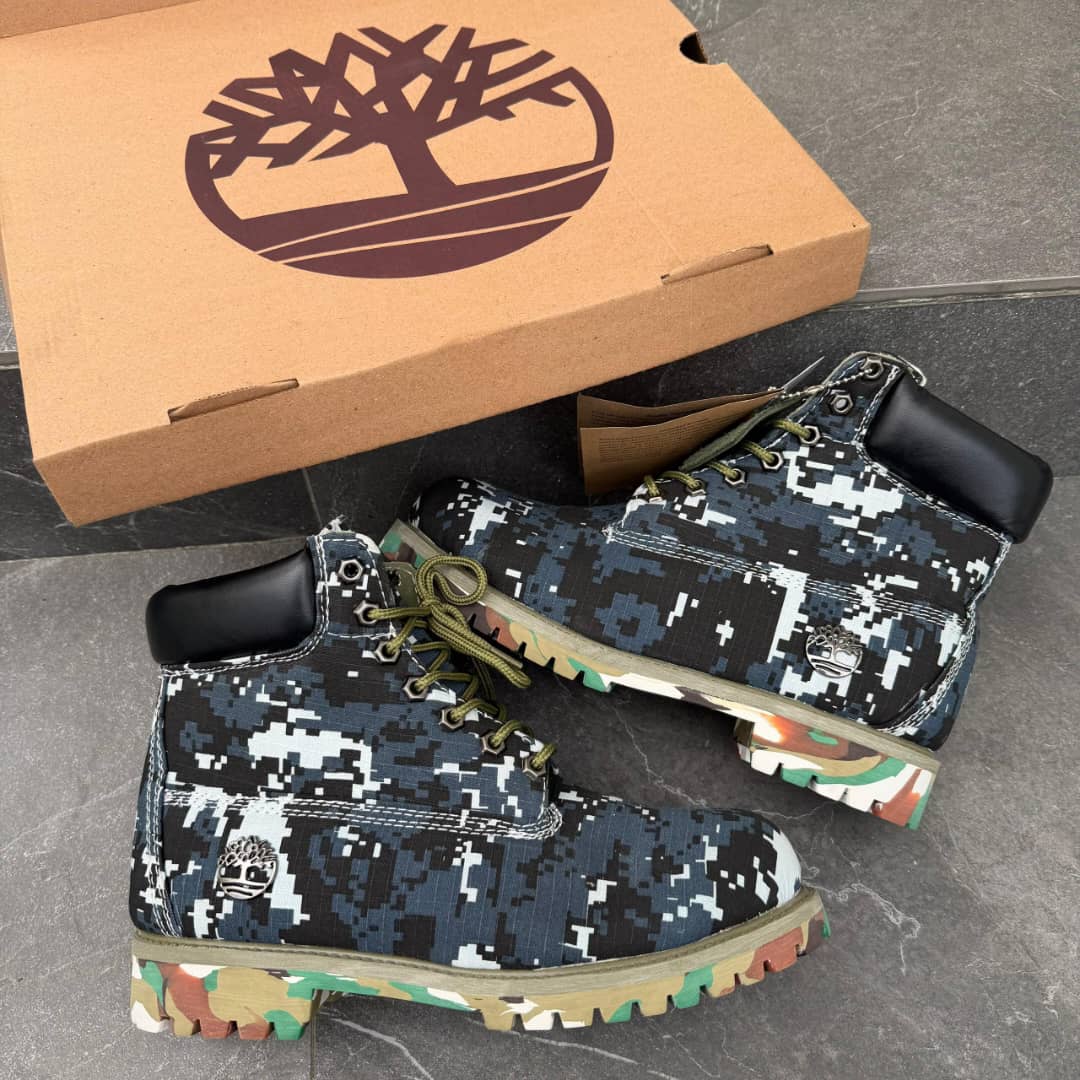 Men’s 6-Inch Digital Camo Waterproof Boots – Rugged Tactical Combat High-Top Streetwear Boots — image 3