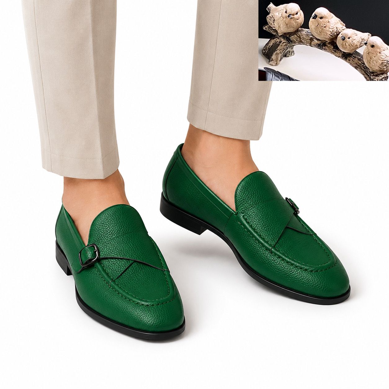Monk-Strap Loafer in Pebbled Leather — Unisex — image 1
