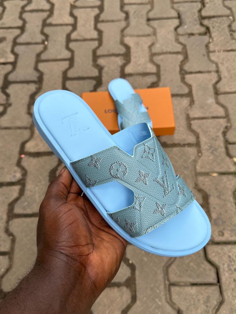 Monogram Print Slide Sandals – Multiple Colourways — image 4