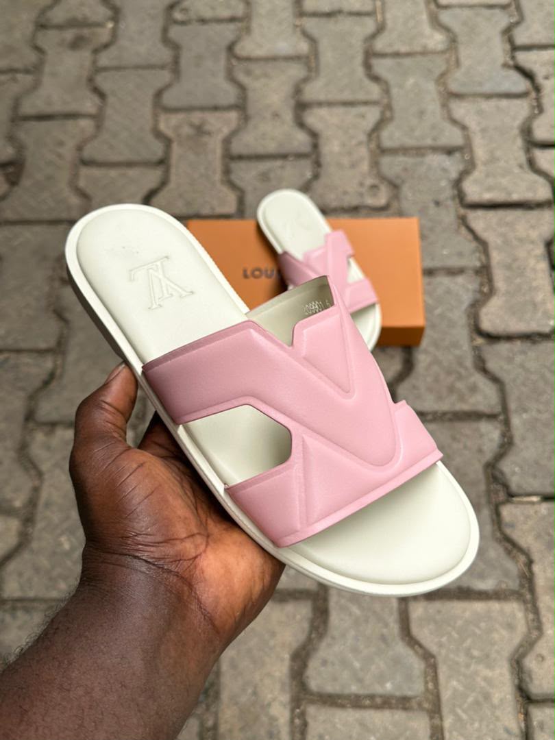 Monogram Print Slide Sandals – Multiple Colourways — image 6