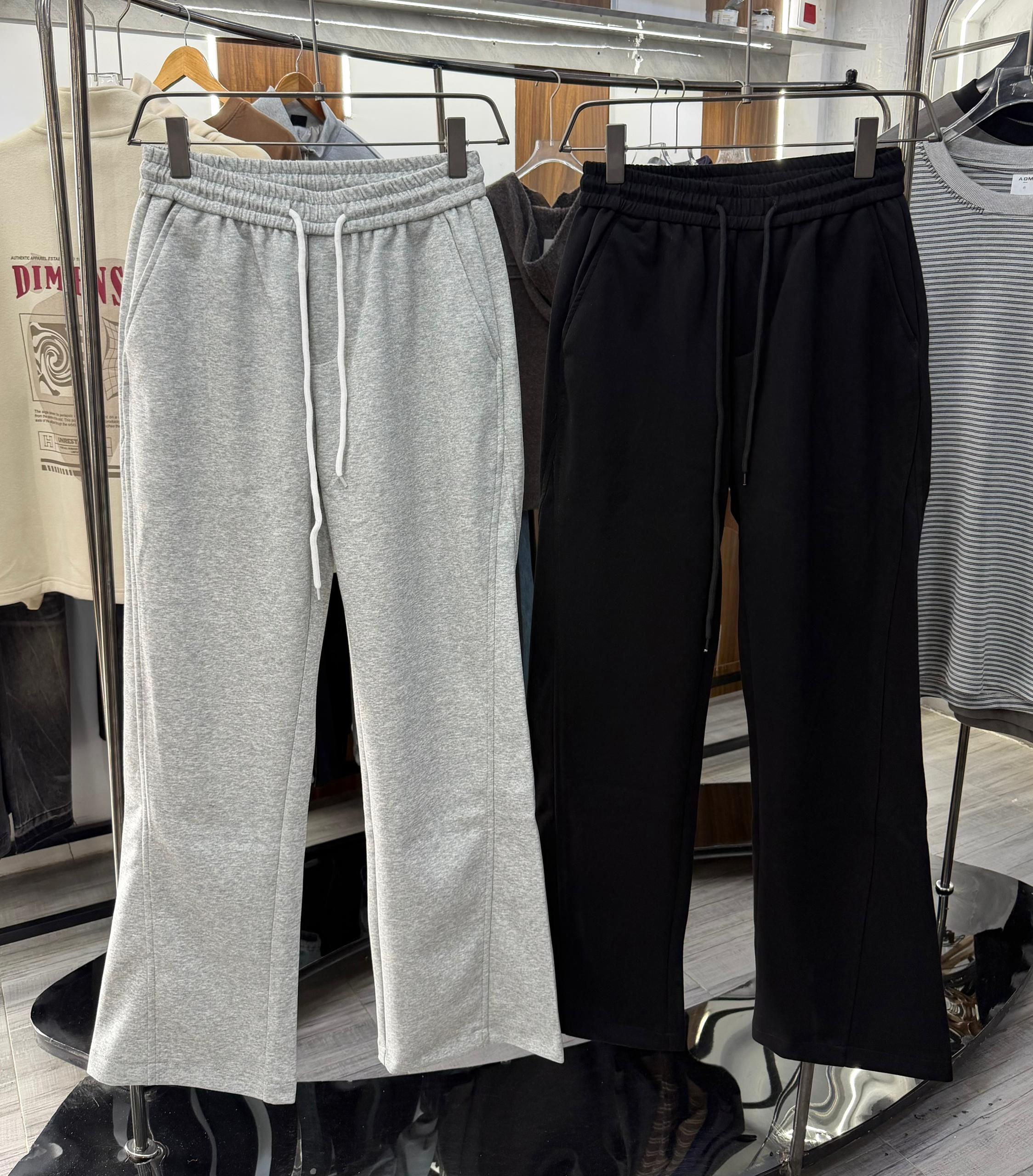 Off-Duty Wide-Leg Sweatpants with Center-Seam Detail — image 1