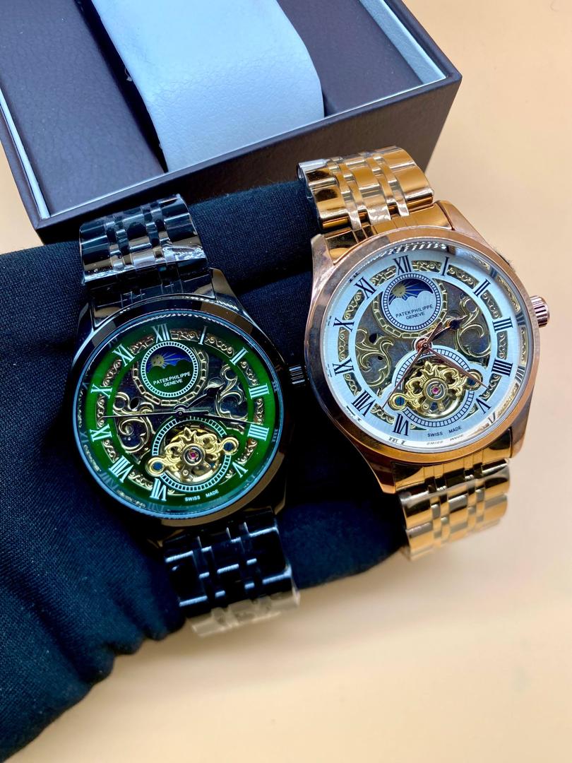 Patek Philippe Edition Men's Skeleton Automatic Chain Wristwatch