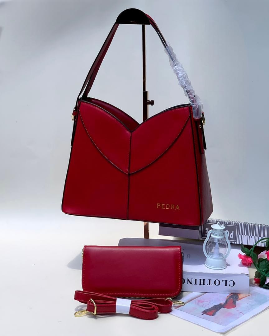 Pedra Structured Shoulder Bag & Wallet Set — image 1