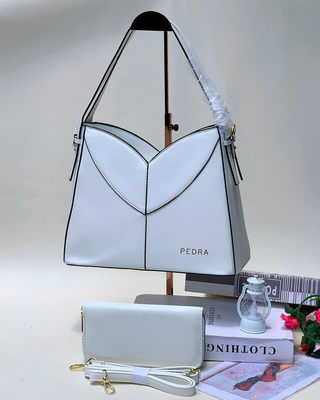 Pedra Structured Shoulder Bag & Wallet Set — image 2