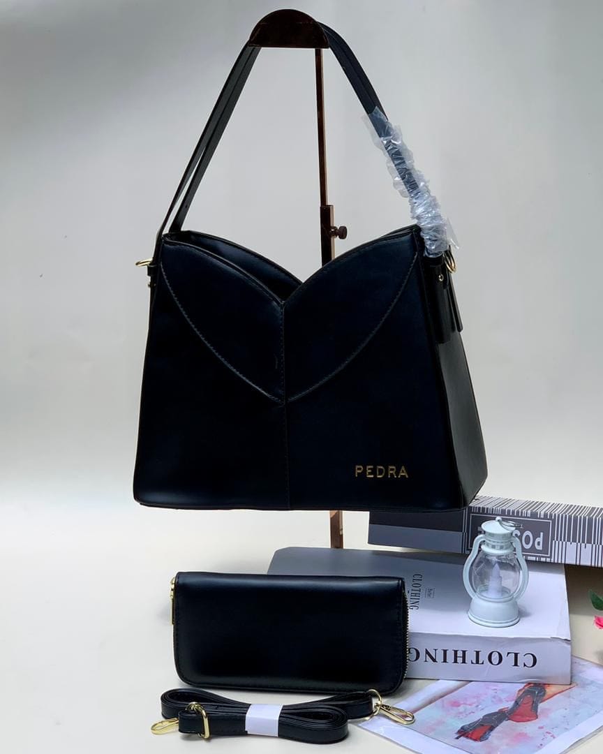 Pedra Structured Shoulder Bag & Wallet Set — image 3