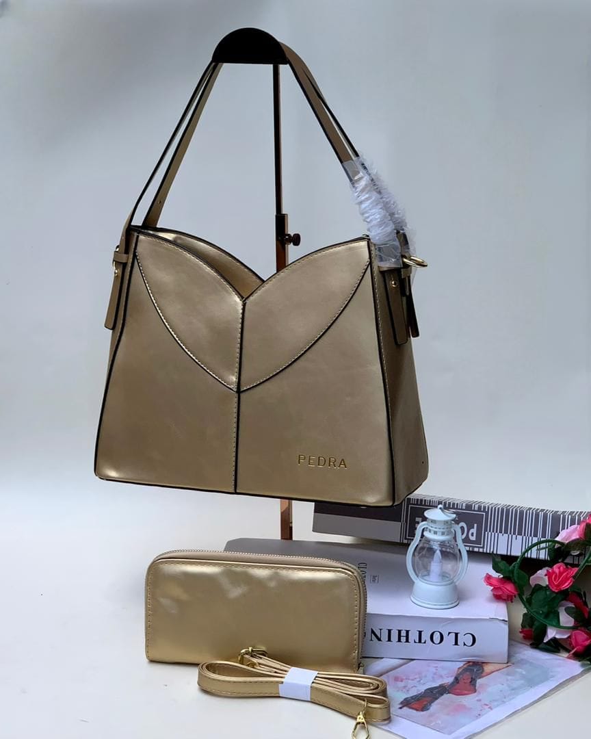Pedra Structured Shoulder Bag & Wallet Set — image 4