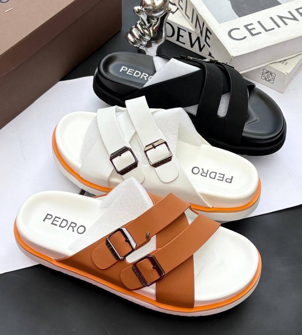 Premium Double-Strap Buckle Slide Sandals — image 2