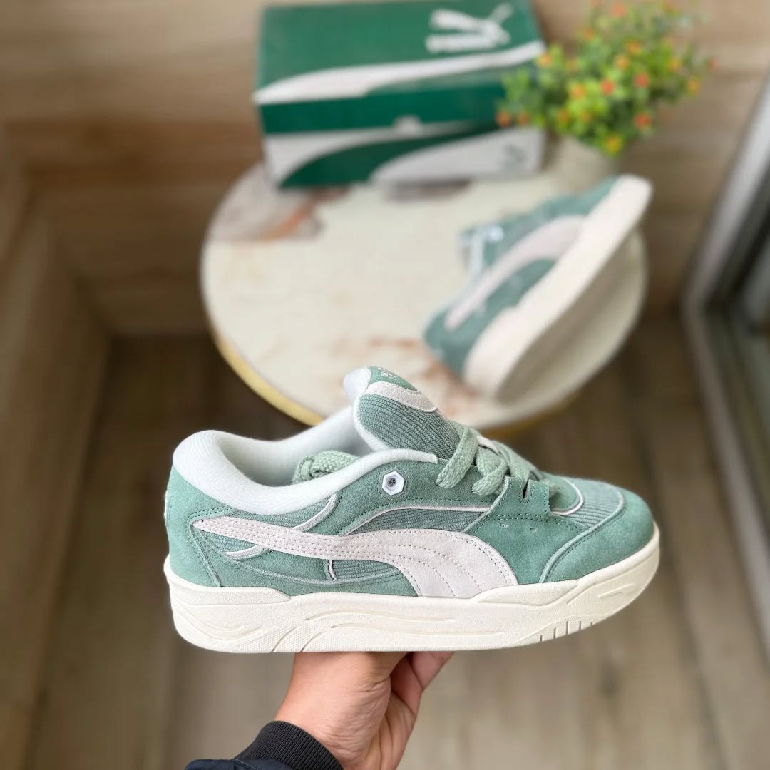PUMA 180 Corduroy "Eucalyptus / Malachite Green" Men's Casual Skate Sneakers