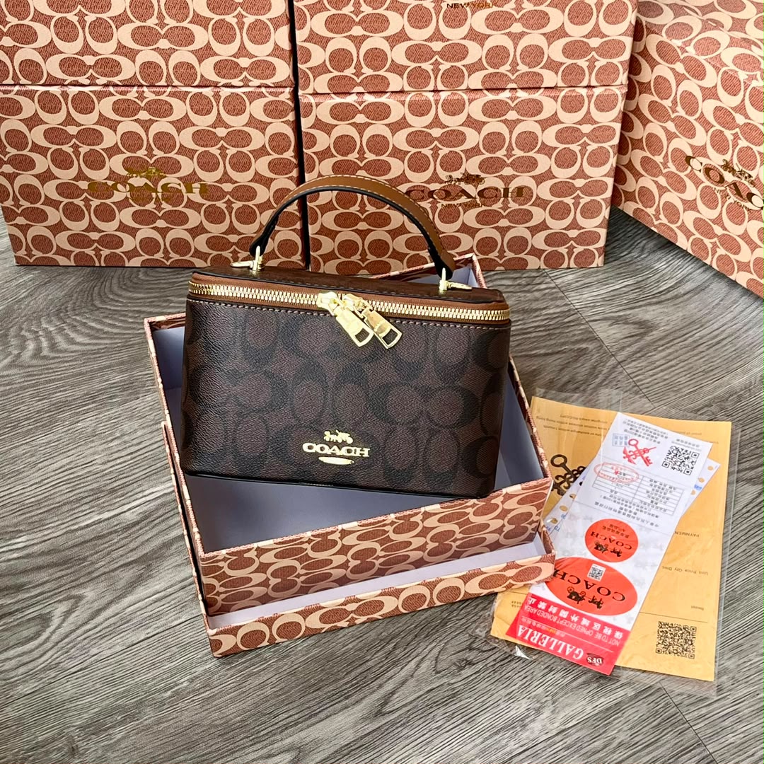 Signature Monogram Vanity Box Top-Handle Bag — image 3