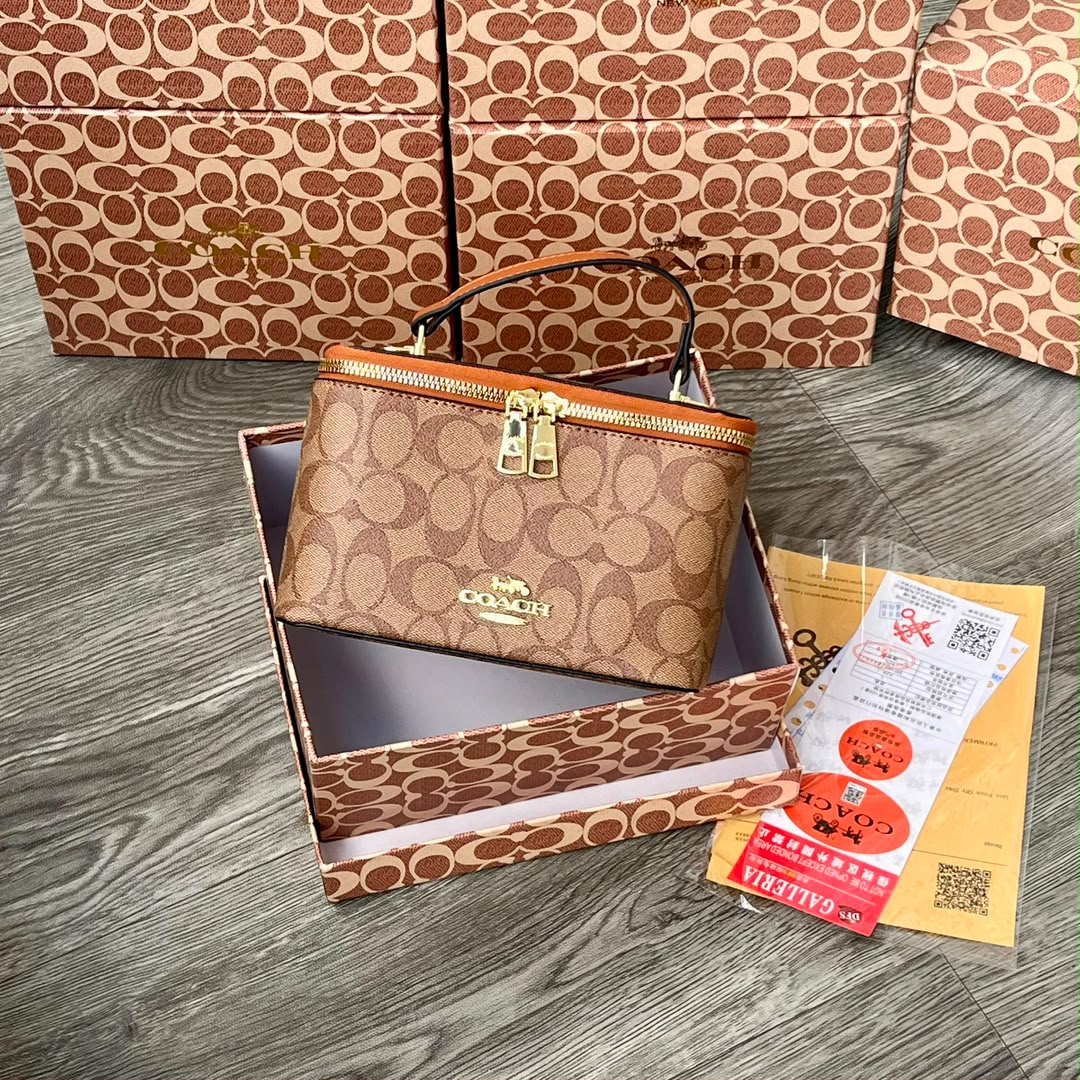 Signature Monogram Vanity Box Top-Handle Bag — image 4