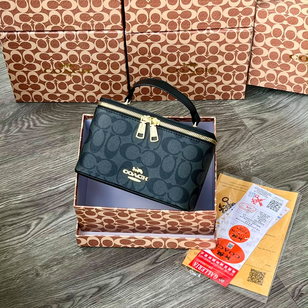 Signature Monogram Vanity Box Top-Handle Bag — image 6