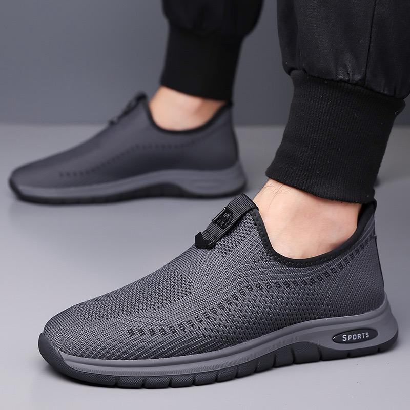 Slip-On Knit Sports Sneaker with Buckle Strap — image 2