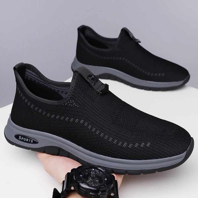 Slip-On Knit Sports Sneaker with Buckle Strap — image 3