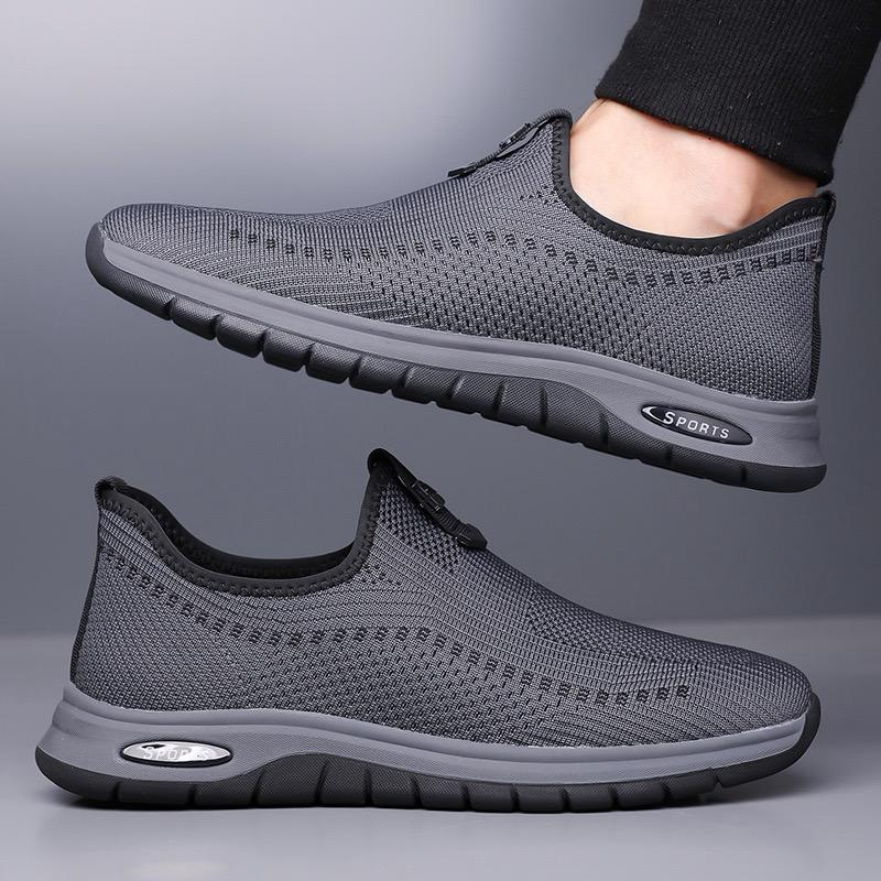 Slip-On Knit Sports Sneaker with Buckle Strap — image 4