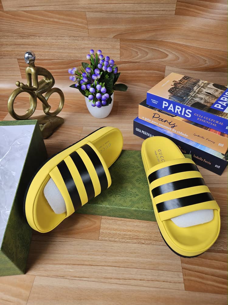 Striped Pool Slide Sandals – Multi-Colour Options — image 2