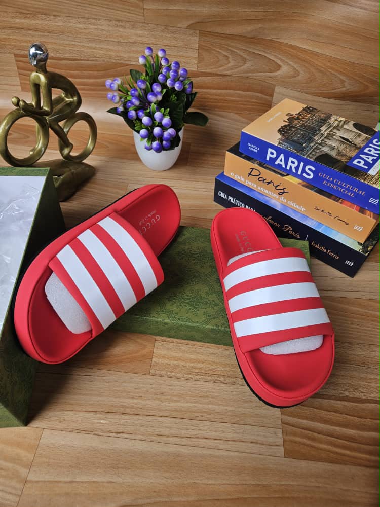 Striped Pool Slide Sandals – Multi-Colour Options — image 3