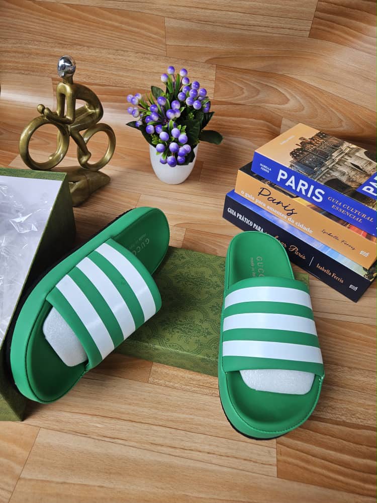 Striped Pool Slide Sandals – Multi-Colour Options — image 4