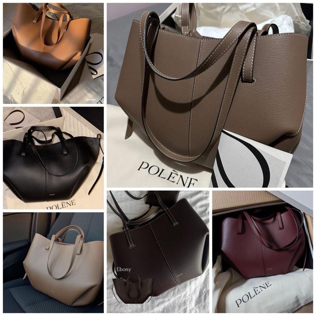 Structured Pebbled Leather Tote Bag – Multiple Colours