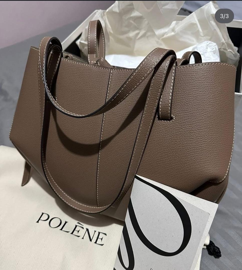 Structured Pebbled Leather Tote Bag – Multiple Colours — image 3