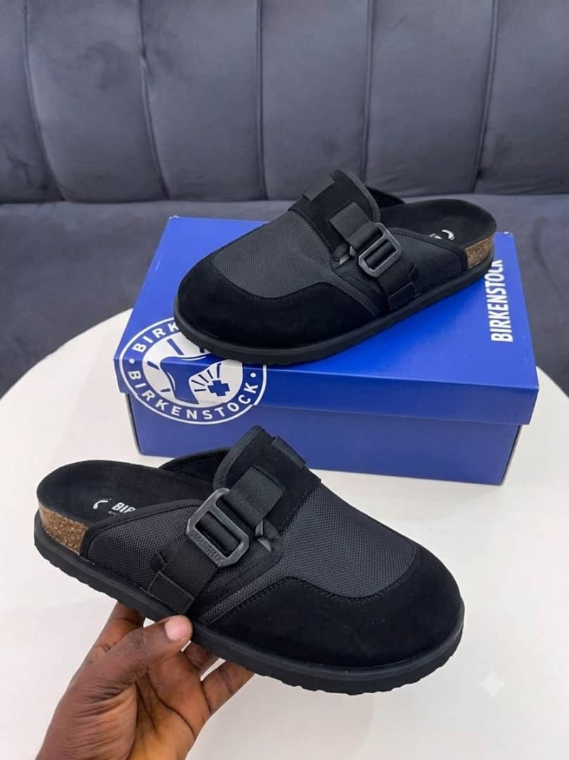 Suede & Nylon Buckle Mule Clog Slide — Unisex — image 1