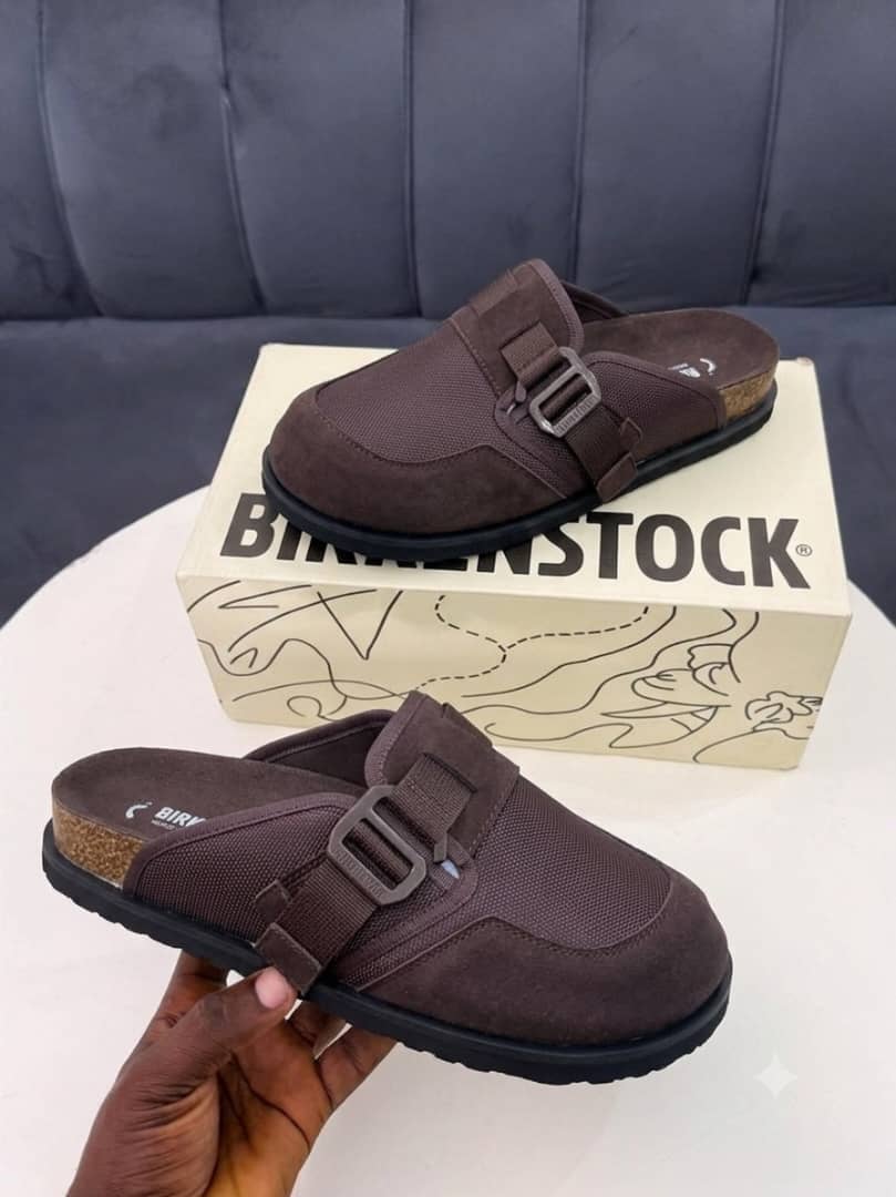 Suede & Nylon Buckle Mule Clog Slide — Unisex — image 2