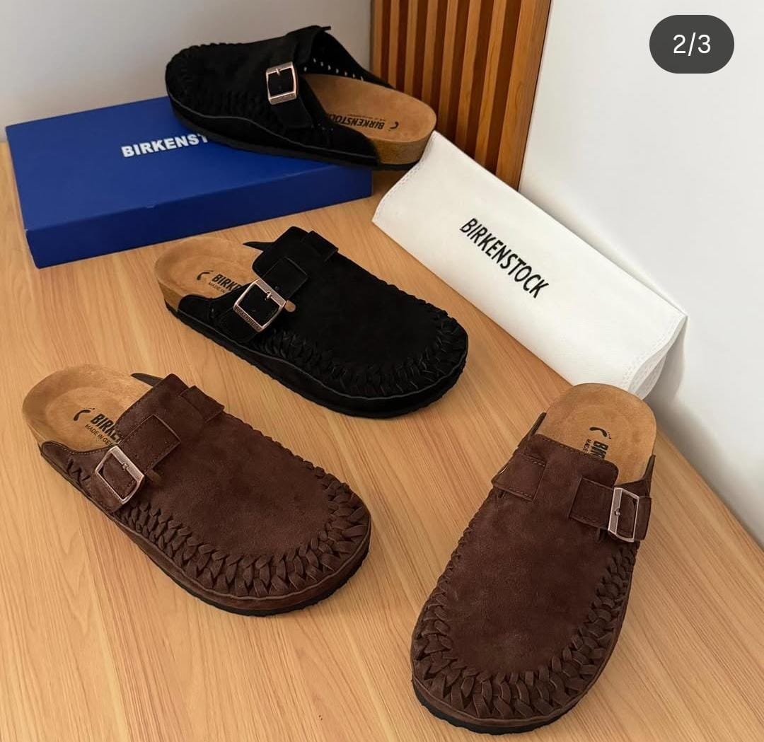 Suede & Nylon Buckle Mule Clog Slide — Unisex — image 3