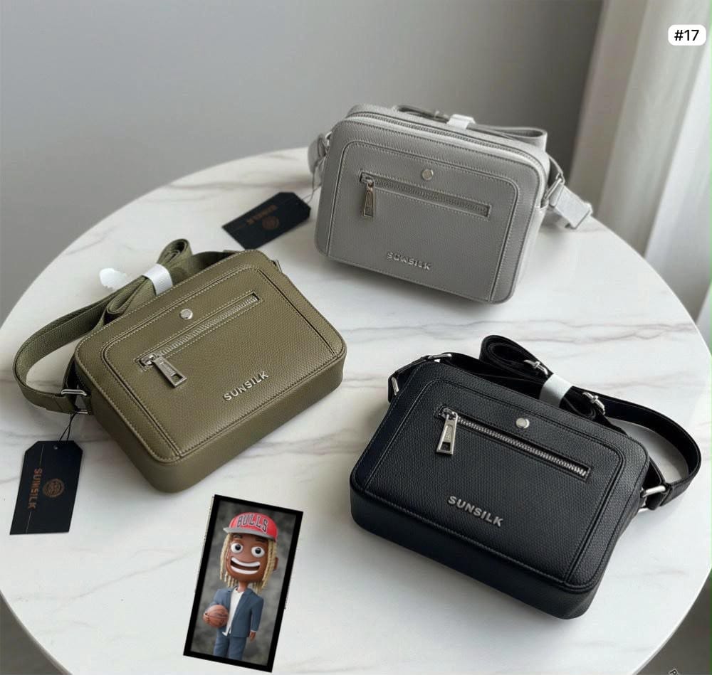 Sunsilk Textured Leather Crossbody Camera Bag