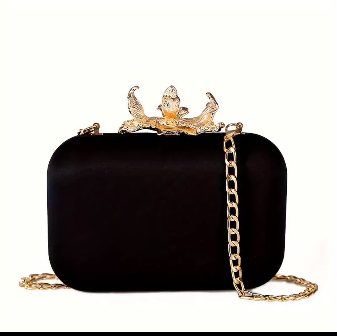 The Orchid Bloom Matte Minaudière – Luxury Evening Clutch Bag with Sculptural Floral Clasp — image 2