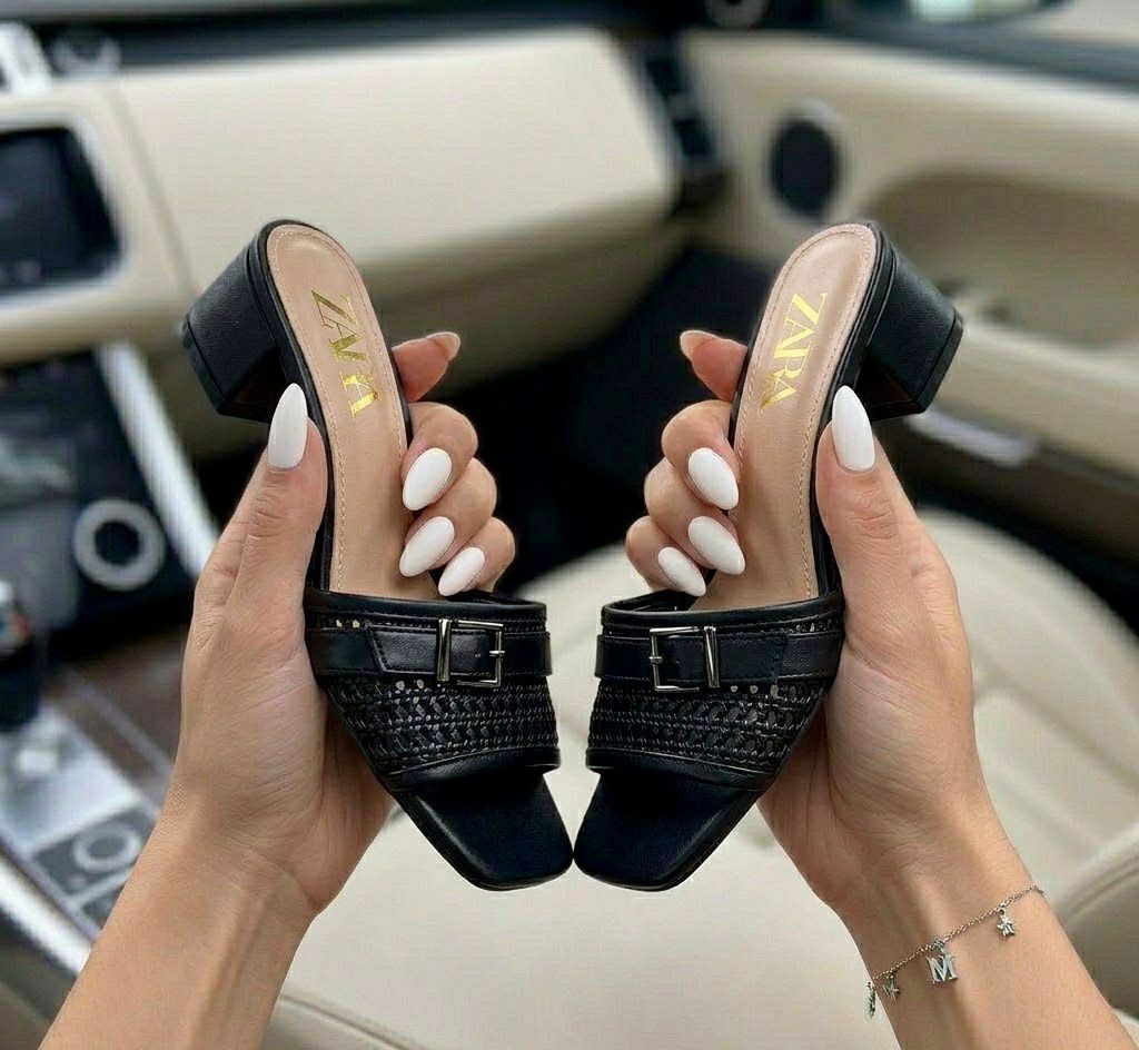 Zara Block Heel Slippers — image 3